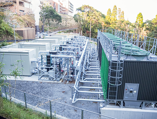 温泉発電所の一部